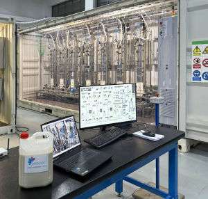 photo showing installation of the microwave-assisted leaching unit recycling precious metals from end-of-life products, as part of the PEACOC EU-funded project